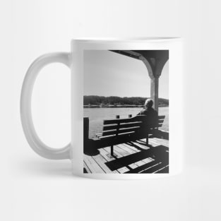 Black and White Photography, Loner, Ocean, Peace Mug